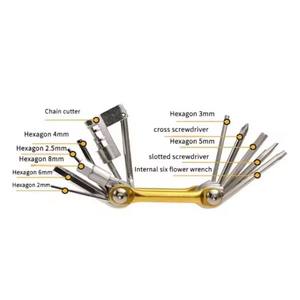 Outil multifonction 11 en 1 pour vélo, coupe-chaîne, clé à molette, tournevis, réparation multi-outils pour VTT, vélo de montagne, vélo de route - Product Image 2
