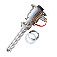 Élément chauffant à immersion pour eau 64mm/77mm SUS304 Tri Clamp 1KW 2KW 3KW avec thermostat personnalisable