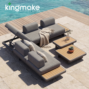 Modernos Sofás de Jardín en Forma de <span class=keywords><strong>L</strong></span> de Aluminio, Muebles de Exterior, Sofás de Patio, Conjunto de Muebles de Jardín - Product Image 1