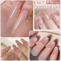 UR SUGAR – Collection de vernis à ongles gel 4-en-1 à effet dégradé, 4 couleurs/kit, sans HEMA, gel épais et lisse pour nail art