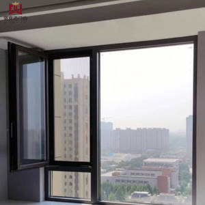 Fenêtre à battant moderne haute performance en aluminium à rupture de pont thermique avec <span class=keywords><strong>double</strong></span> <span class=keywords><strong>vitrage</strong></span> et joint EPDM pour salle de bain - Product Image 2