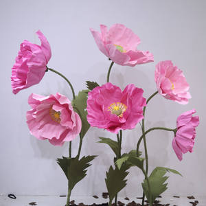 Exhibición de Flores para Ventanas, Soporte Independiente, Papel Grande, Organza, Amapola, Girasol, Flores Artificiales Gigantes para Decoración de Bodas y Eventos - Product Image 5