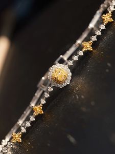 Xinfly <b>Charm</b> 18K Gold Yellow Natural Diamond Bracelet Au750 Fine <b>Bangle</b> Jewelry for Wedding Gift - Product Image 3