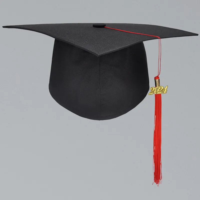Individuelle 2024 Unisex Universität Kolleg Bachelor Graduierung Kappe Kleider für Kinder und Erwachsene Party passend mit Zahnstange