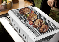 HM5101 vente chaude IGT table conception OEM camping en plein air barbecue portable pliant en acier inoxydable Barbecue grill