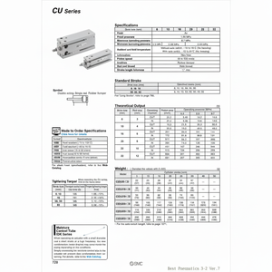 Cilindro de montaje libre SMC Pneumatics, pieza neumática - Product Image 1