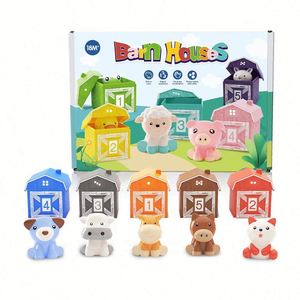 Juguetes Sensoriales de Colores Montessori para Niños Pequeños, Juguetes de Animales de Granja con Marionetas de Dedos para Emparejar, Clasificar y Contar - Product Image 3