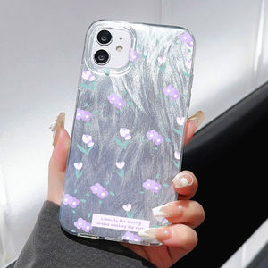 เคสโทรศัพท์กันกระแทกแบบรูใหญ่ลายดอกทิวลิปสีม่วงสไตล์เกาหลี เหมาะสำหรับ iPhone 17 Pro Max - Product Image 3