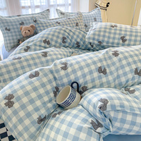 Ensemble de draps de lit en coton aloès 3/4 pièces housse de couette Queen King Size ensembles de literie pour la maison pour enfant