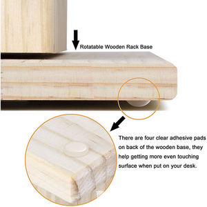 Wooden Thread Spool <b>Rack</b> <b>Rotatable</b> Sewing Storage Holder For Workshops Desktop Use - Product Image 4