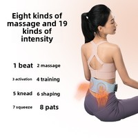 Ceinture de massage intelligente EMS pour la taille avec chauffage et vibrations pulsées, masseur abdominal électrique rechargeable, appareil de soin utérin, fitness