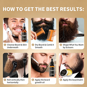 <span class=keywords><strong>Coffret</strong></span> cadeau pour homme 7 en 1, crème à raser douce non irritante, huile à <span class=keywords><strong>barbe</strong></span>, kit de soin des poils du visage professionnel pour homme - Product Image 3