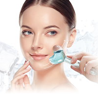 Boules de verre de haute qualité pour massage facial à l'eau purifiée, fabricant direct, globes de glace en forme de cœur, personnalisables en gros