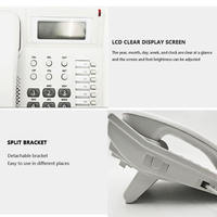 Téléphone fixe filaire avec fonction mains libres et identification de l'appelant pour bureau et hôtel, téléphones filaires LAN PSTN KX-TS880MX