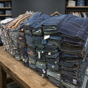 Jeans de Mezclilla Casuales Super Ajustados para Hombre, Mujer, Niño y Niña, de Marca, Precio FOB - Product Image 3