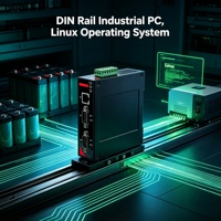 PC Industrial Montado en Riel con Precio Mayorista, Chasis Integrado para Instalación DIN, PC X86 Sin Ventilador, RS232 485 CAN, DIN de 35mm, DC 9-36V