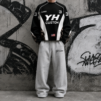 Maillot de motocross personnalisé OEM ODM pour homme, manches longues, en maille polyester, colorblock, panneau camouflage, impression de numéro, streetwear, course