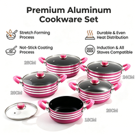Ensemble de 10 casseroles en alliage d'aluminium de haute qualité, antiadhésives, pour la cuisine, les restaurants