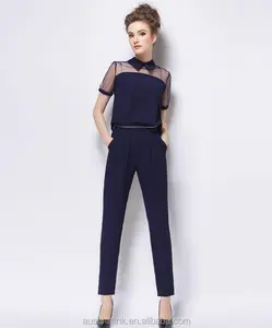 Alibaba dama azul marino moda desmontable pantalones de bajo precio