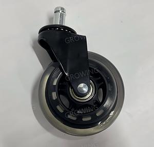 Ruote Girevoli per Sedia da Ufficio in PU di Alta Qualità <span class=keywords><strong>75MM</strong></span>, Componenti per Sedie in Plastica Nera, Produzione di Foshan - Product Image 2