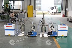 Réacteurs de laboratoire automatiques bibo avec pompe à vide et compresseur d'air, dotés d'un moteur de réaction central et d'un récipient de cuisson - Product Image 2