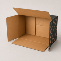 Boîte écologique recyclable 60x40x40, carton d'expédition imprimé avec logo personnalisé, boîte d'emballage en carton ondulé à fentes standard