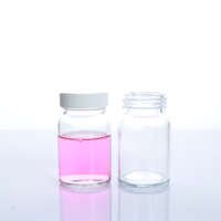 Récipient de capsule de comprimé de pot en verre clair de 60ml pour la bouteille de pilule de médecine pour l'usage pharmaceutique de vitamine