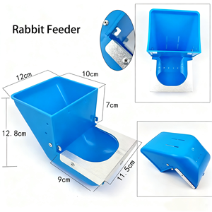 Nuevo Comedero y Bebedero Automático <span class=keywords><strong>para</strong></span> <span class=keywords><strong>Conejos</strong></span> <span class=keywords><strong>de</strong></span> Plástico Azul con Función <span class=keywords><strong>de</strong></span> Bloqueo, Sistema Automático <span class=keywords><strong>para</strong></span> Alimentos Secos/Húmedos - Product Image 3