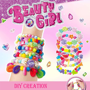 Chica de moda artesanía juguetes con cuentas con <span class=keywords><strong>perfil</strong></span> de crayón Diy diversión belleza vestir joyería conjunto encanto pulsera hacer Kit cuerda de mano - Product Image 2