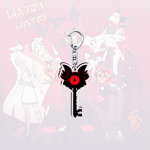 พวงกุญแจอะคริลิคพิมพ์ลายการ์ตูน Hazbinhotel สุดสร้างสรรค์ ของขวัญโปรโมชั่นสุดเก๋ ลายตาปีศาจ สำหรับห้อยกระเป๋า - Product Image 3