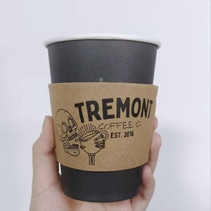 AT PACK Fournitures pour cafés : Ensemble de gobelets à <span class=keywords><strong>café</strong></span> 12oz, 16oz, 20oz, avec manchons et couvercles en PP pour emporter - Product Image 4
