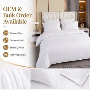 Ensemble de literie de luxe en coton égyptien écologique de haute qualité de Guangzhou, taille King 160x200, <span class=keywords><strong>pour</strong></span> hôtel - Product Image 1