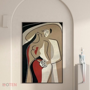 Personnalisée Moderne Meilleur <span class=keywords><strong>Couple</strong></span> Figure & Portrait Mur Art Original Peint À La Main Toile Peinture À L'huile pour La Décoration Intérieure - Product Image 5