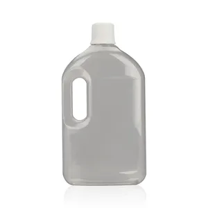 Botol Plastik Transparan PVC Grosir Pembersih Minyak Pembersih Tangan Kemasan Air Minum Disinfektan Datar Kapasitas Besar Kosong