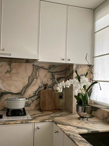 Mármol <span class=keywords><strong>Rosa</strong></span> Ahumado Fácil de Limpiar para Piso de Baño y Cubierta de Mesa de Comedor, <span class=keywords><strong>Piedra</strong></span> Natural Resistente a los Arañazos - Product Image 2