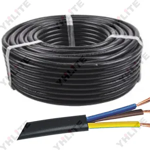 Kabel fleksibel gulung 2.5mm 100 meter, untuk lampu panggung, peralatan audio, kabel daya 3pin, lampu depan bergerak