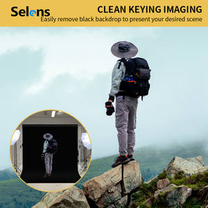 Selens Phông Nền Màu Đen Chụp Ảnh 10X5Ft Vải Nền Ảnh Vải Nhung Không Phản Chiếu Cho Studio Đạo Cụ Chụp Chân Dung - Product Image 4