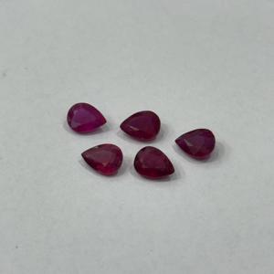 Increíblemente Brillantes Piedras Sueltas de Rubí Rellenas de Vidrio, Corte Pera, Calibradas, Venta al por Mayor - Product Image 3