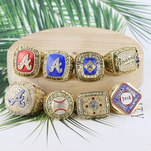 Ensemble de 8 bagues de championnat des World Series des Braves d'<span class=keywords><strong>Atlanta</strong></span> avec boîte - Product Image 5