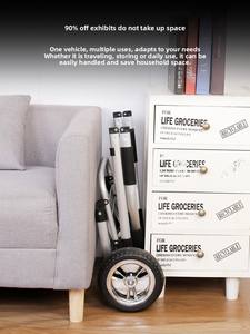 नए आगमन पोर्टेबल घर का उपयोग चमड़े की शॉपिंग कार्ट कार कैटो कंकरा शॉपिंग ट्रॉली फोल्डेबल किराने मल्टीफंक्शन फोल्डेबल - Product Image 4