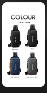 Bolsos de Pecho para Hombre al por Mayor Tipo Bandolera de Hombro Personalizados Cruzados de Mensajero para Hombre con Candado Antirrobo de Cuero Hebei 0.4 - Product Image 2