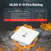 Enchufe de Pared de Carga Rápida Moes Star Ring 30W 65W GaN, Estándar UK/EU, 3 Puertos (2 USB-C + USB-A) PD3.0 PPS con Carcasa Ignífuga