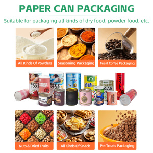 Tùy Chỉnh In Nhôm Lá Giấy Lon Kín Trái Cây Sấy Khô Và Các Loại Hạt Bao Bì Giấy Canister - Product Image 3