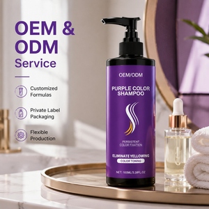 Champú de Color Morado OEM/ODM, Fijación de Color Persistente, Elimina el Amarilleamiento, Tonifica el Color, Nutre, Suaviza e Hidrata Diariamente el Cabello - Product Image 1