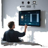 Écran tactile mural IP65 avec animation, alimentation PoE, barre lumineuse LED environnante pour salle de conférence, salle de réunion, centre commercial