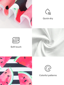 Toalla de <span class=keywords><strong>playa</strong></span> de baño de microfibra de poliéster de alta calidad con diseño de sandía Gmagic de secado rápido y sin arena con estampado colorido - Product Image 2