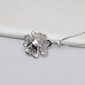 Pendentif en argent S925 pour femme, perle, 12-14 pièces, forme de fleur, accessoires de bijoux DIY avec plateau vide, produit personnalisé, catégorie de produits - Product Image 4