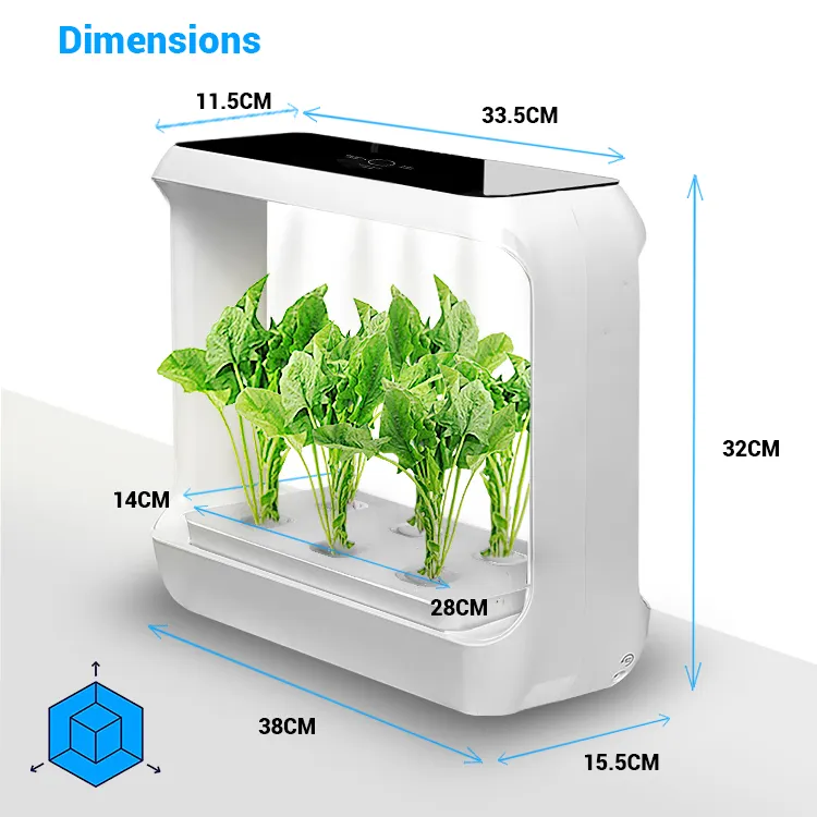 China Supplies Hydroponics Smart Herb Vegetable Planter Plant Flower Pot With LED Grow Light