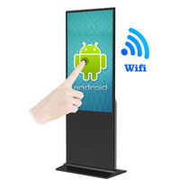 Kiosque d'affichage publicitaire LCD vertical intelligent Panneau interactif Panneau d'affichage numérique Totem Écran tactile permanent au sol