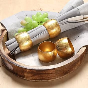 Colección de Anillos de Servilleta Metálicos Premium para Fiestas, Diseño Moderno en Espiral, Terminales Elegantes con Extremos Redondeados, Se Adaptan Flexiblemente a Varias Servilletas - Product Image 1